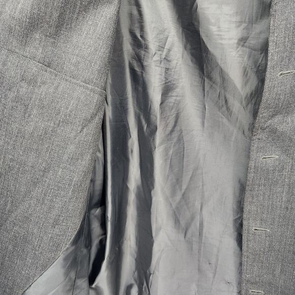 Bachrach Charcoal Gray 100% Wool Button Down City Coat Jacket Overcoat Men's XL - Picture 7 of 9